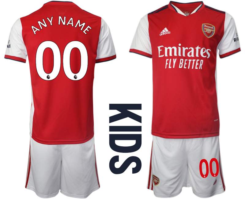 Youth 2021-2022 Club Arsenal home red customized Soccer Jersey->customized soccer jersey->Custom Jersey